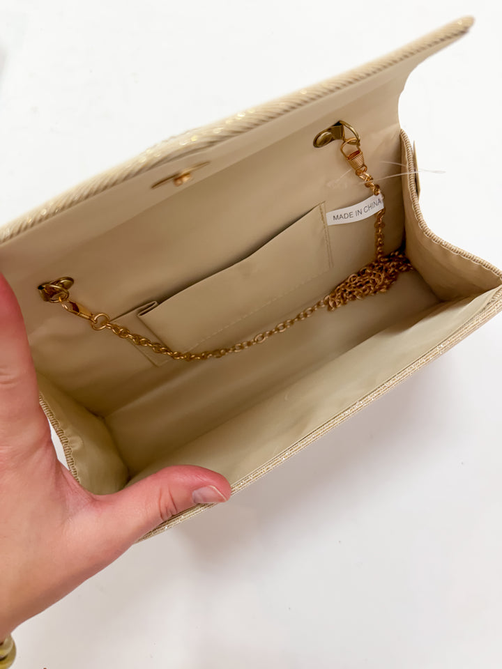 Champagne Kiss Rhinestone Clutch