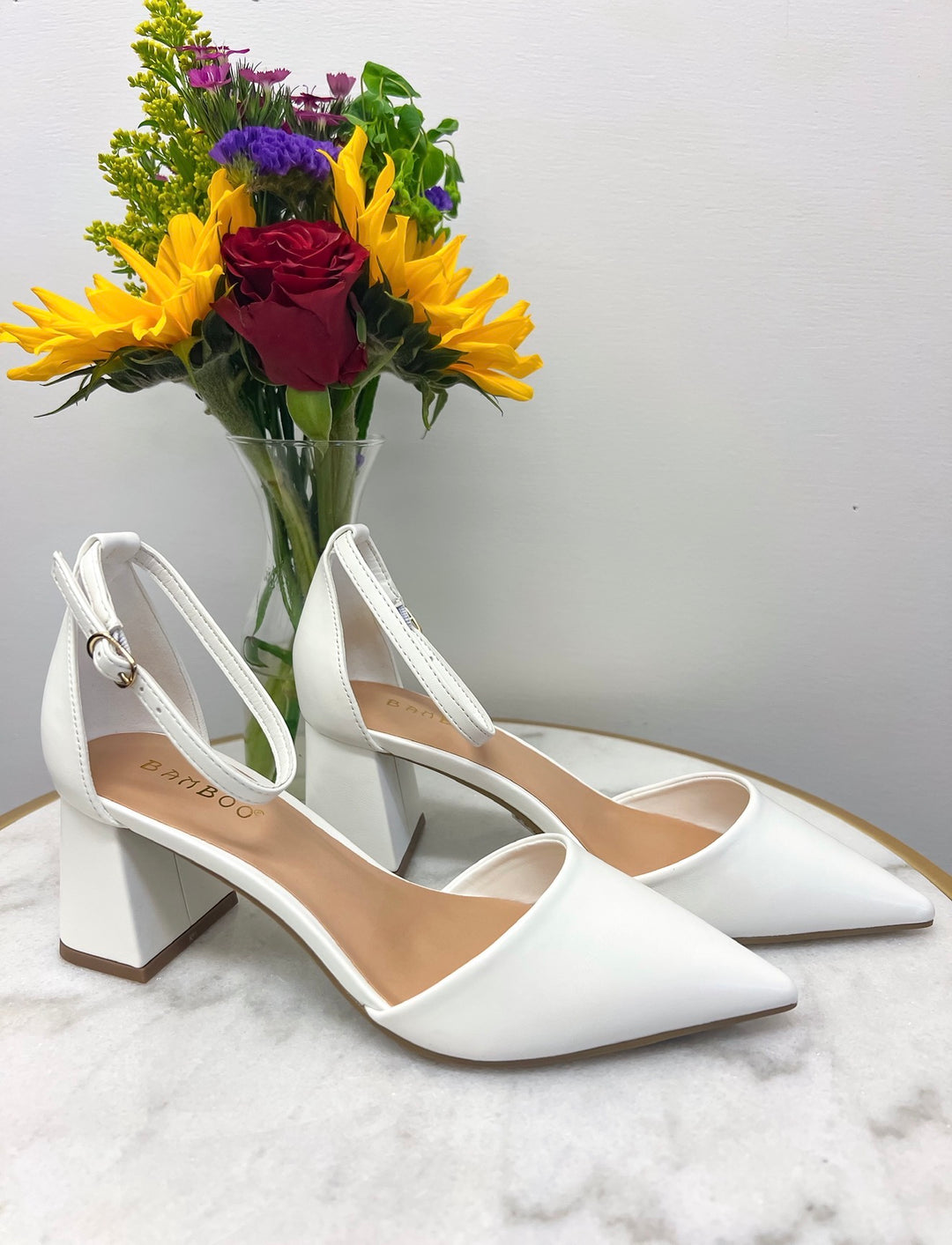 Starlike Pointed White Heel