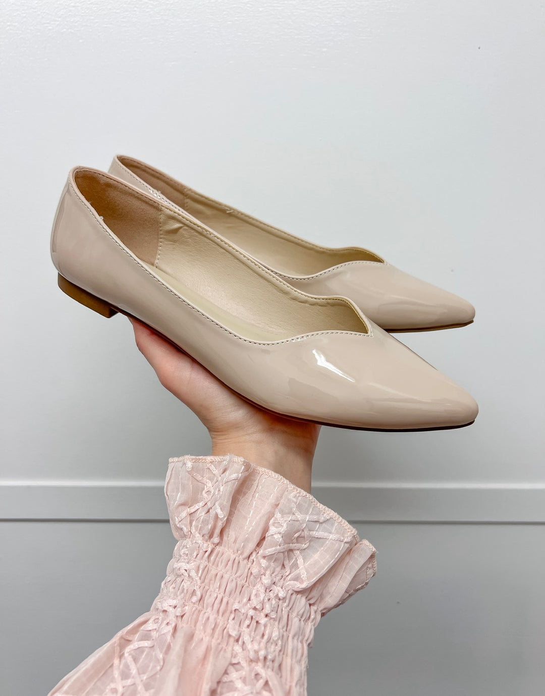 Nude Patent Ballet Flat