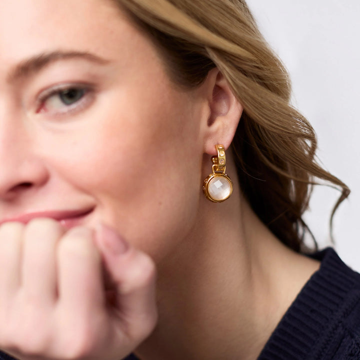 Julie Vos Rainbow Hoop &amp; Charm Earrings
