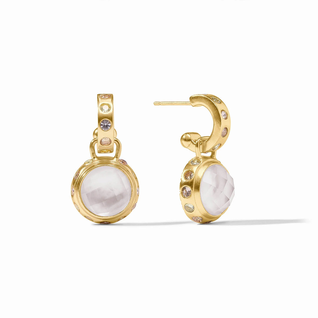 Julie Vos Rainbow Hoop &amp; Charm Earrings