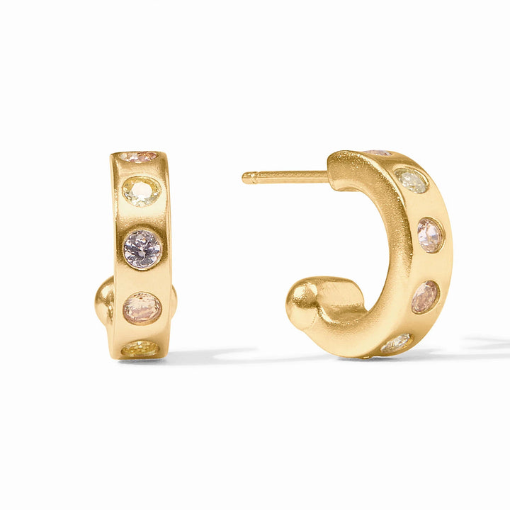 Julie Vos Rainbow Hoop &amp; Charm Earrings