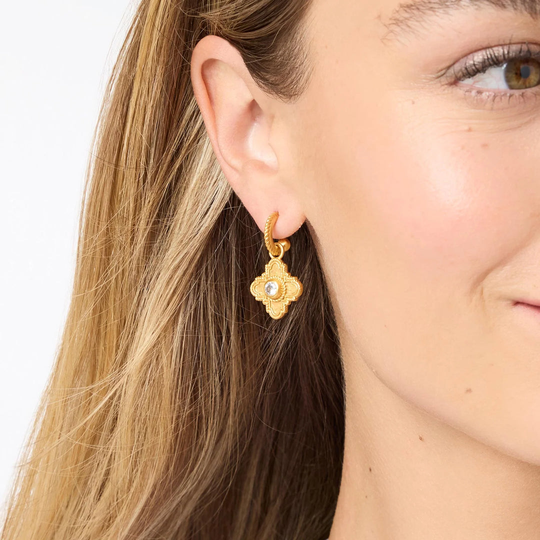Julie Vos Theodora Hoop &amp; Charm Earrings