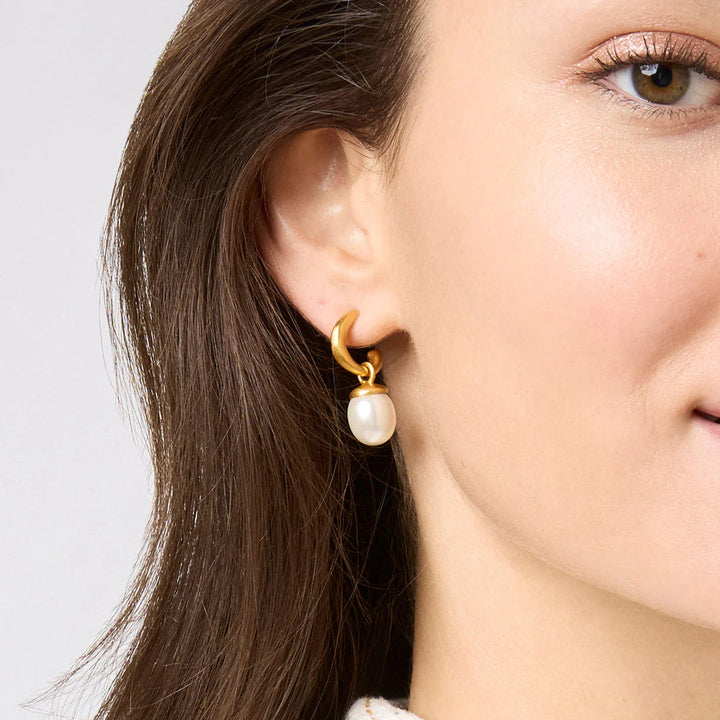 Julie Vos Wave Hoop &amp; Charm Earrings